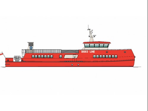 General arrangement of Disko Line - a ferry with room for 113 passengers