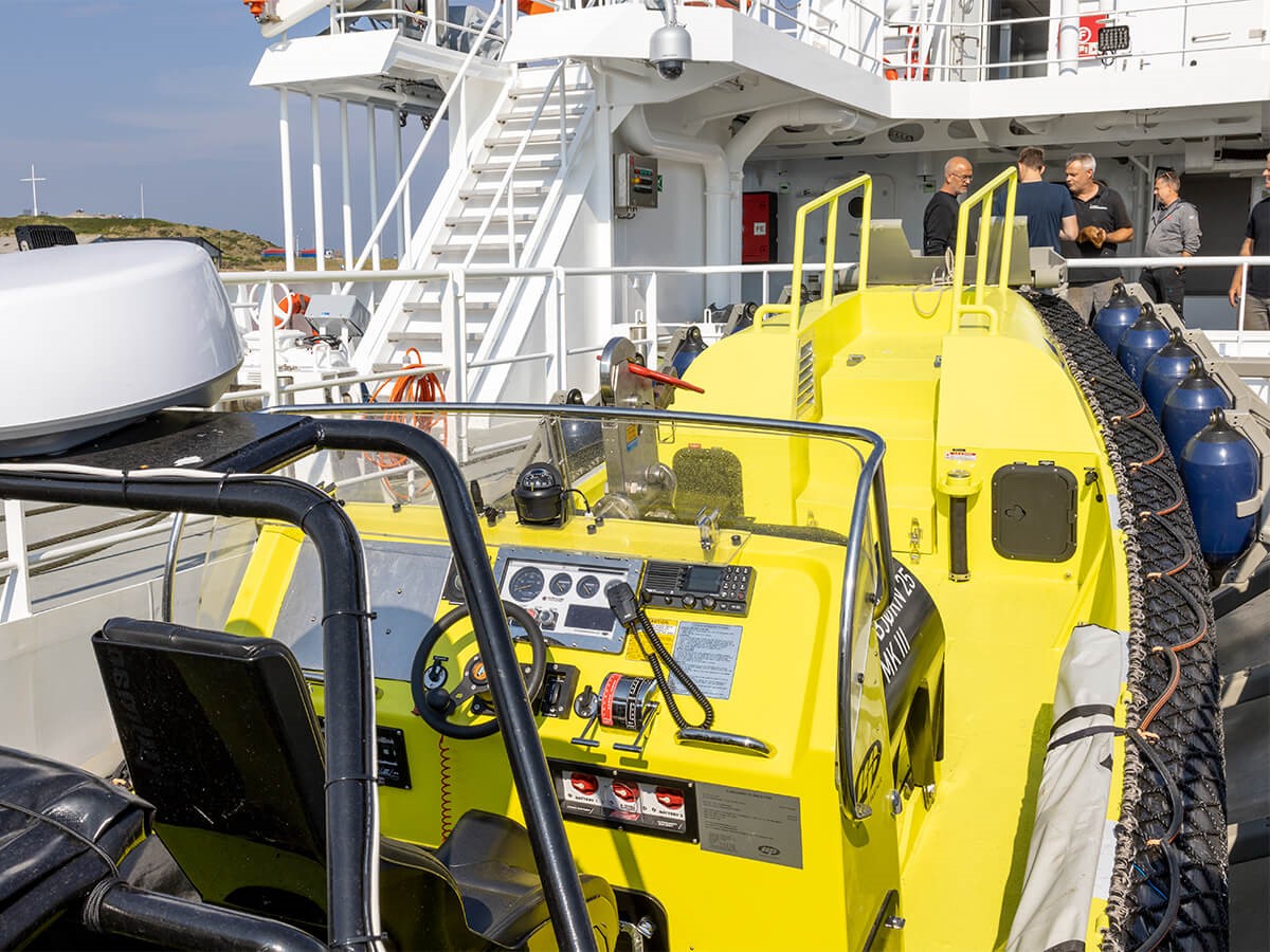 Fishery survey ship ready to be launched