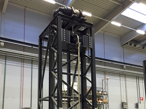 static blade testing steel tower